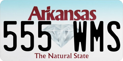 AR license plate 555WMS