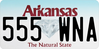 AR license plate 555WNA