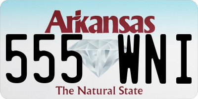 AR license plate 555WNI