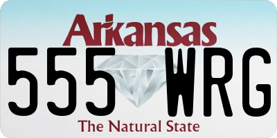 AR license plate 555WRG