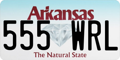 AR license plate 555WRL