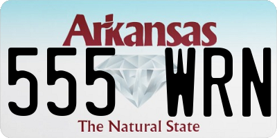 AR license plate 555WRN