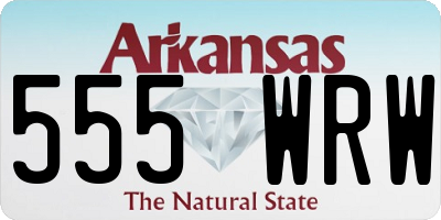 AR license plate 555WRW