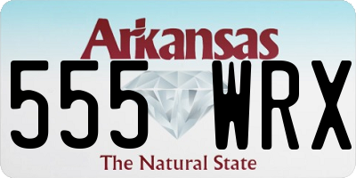 AR license plate 555WRX