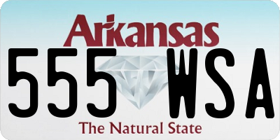 AR license plate 555WSA