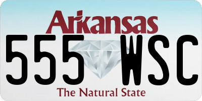 AR license plate 555WSC