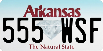 AR license plate 555WSF