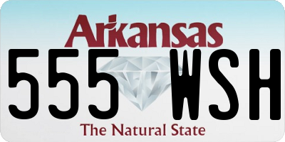 AR license plate 555WSH