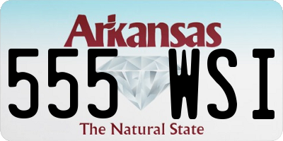 AR license plate 555WSI