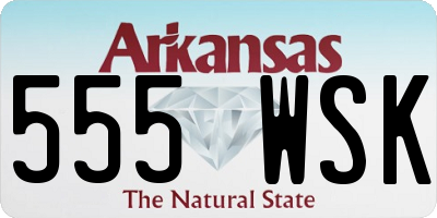 AR license plate 555WSK