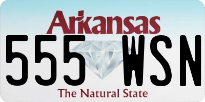 AR license plate 555WSN