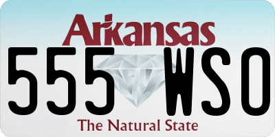 AR license plate 555WSO