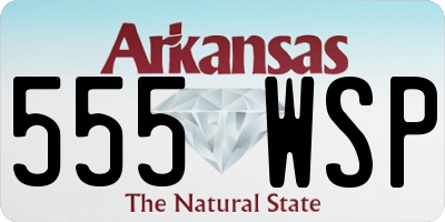 AR license plate 555WSP