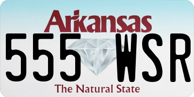 AR license plate 555WSR