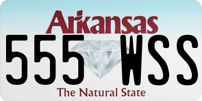 AR license plate 555WSS