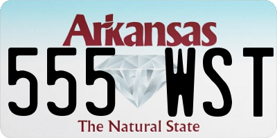 AR license plate 555WST