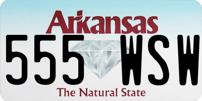 AR license plate 555WSW
