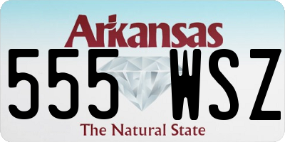 AR license plate 555WSZ
