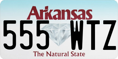 AR license plate 555WTZ