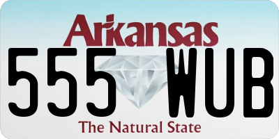 AR license plate 555WUB