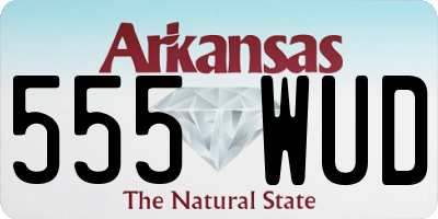 AR license plate 555WUD