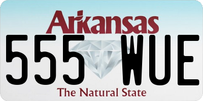 AR license plate 555WUE