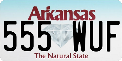 AR license plate 555WUF