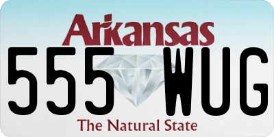AR license plate 555WUG