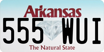 AR license plate 555WUI