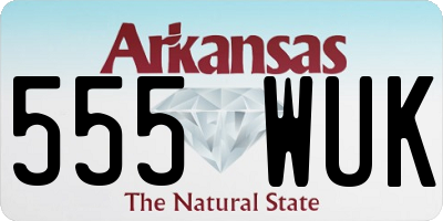 AR license plate 555WUK