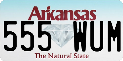 AR license plate 555WUM
