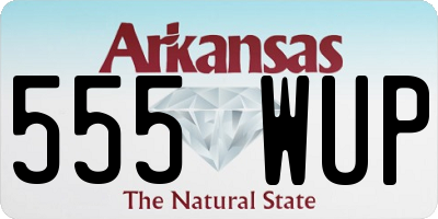 AR license plate 555WUP