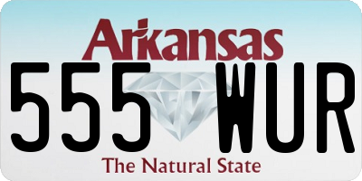 AR license plate 555WUR