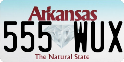 AR license plate 555WUX