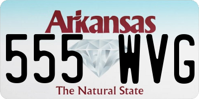 AR license plate 555WVG