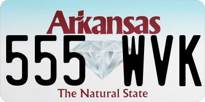 AR license plate 555WVK