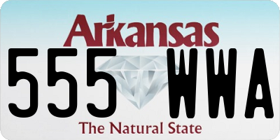 AR license plate 555WWA