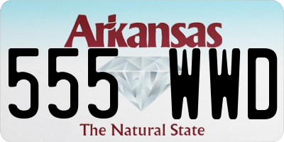 AR license plate 555WWD