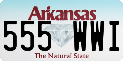 AR license plate 555WWI