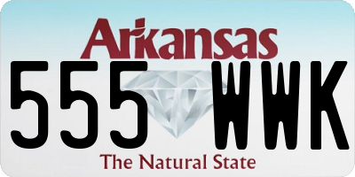 AR license plate 555WWK