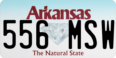 AR license plate 556MSW