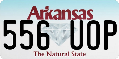 AR license plate 556UOP