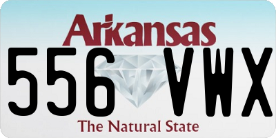 AR license plate 556VWX