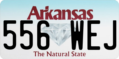 AR license plate 556WEJ