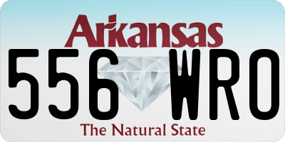 AR license plate 556WRO