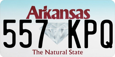 AR license plate 557KPQ