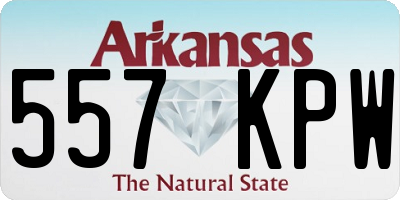 AR license plate 557KPW