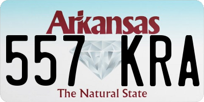 AR license plate 557KRA