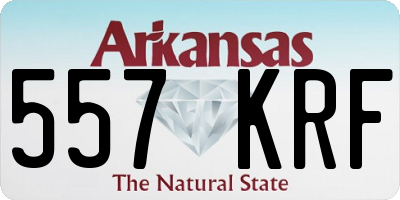 AR license plate 557KRF