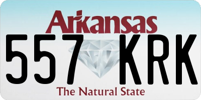 AR license plate 557KRK